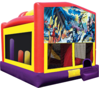 Batman Large Combo Obstacle Course Bounce House 20x16 with Slide and Hoop Batman Large Combo Obstacle Course Bounce House 20x16 with Slide and Hoop