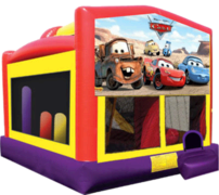 Cars Large Combo Obstacle Course Bounce House 20x16 with Slide and Hoop Cars Large Combo Obstacle Course Bounce House 20x16 with Slide and Hoop