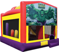 Hulk Combo Obstacle Bounce House 20x16 with Slide, Basketball Hoop and Tunnel Hulk Combo Obstacle Bounce House 20x16 with Slide, Basketball Hoop and Tunnel